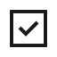 Et avmerkingsboks-ikon som representerer Dropbox sin samsvarsfunksjon.